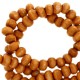 Wooden beads round 12mm Amber brown